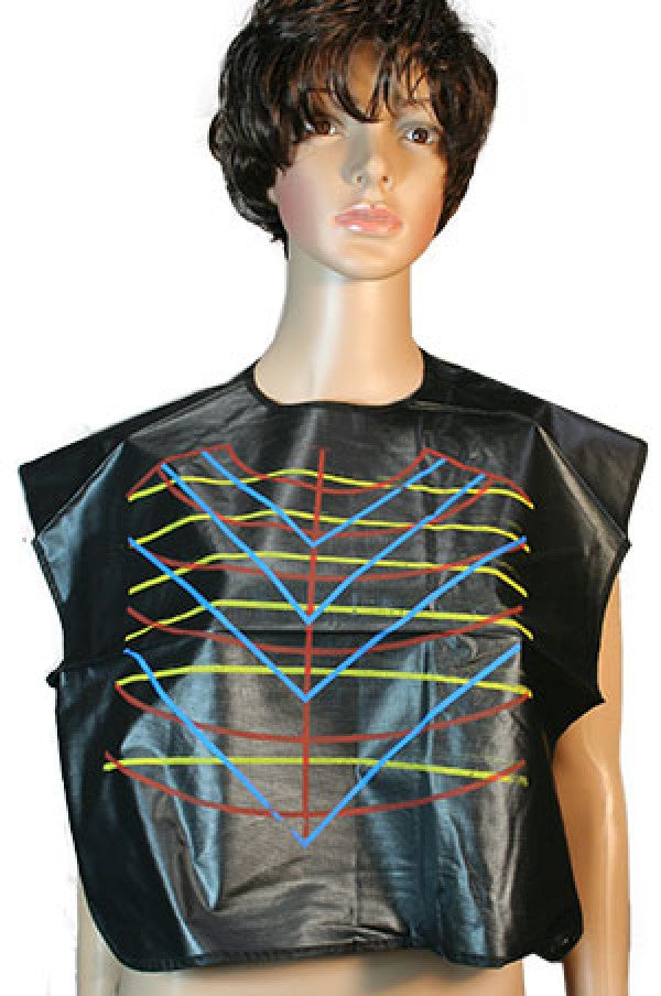 15 Salon Comb-Out Cape (Pattern/Black) -pc