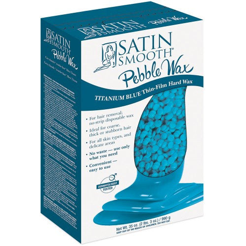 Satin Smooth Pebble Wax 35oz - Titanium Blue