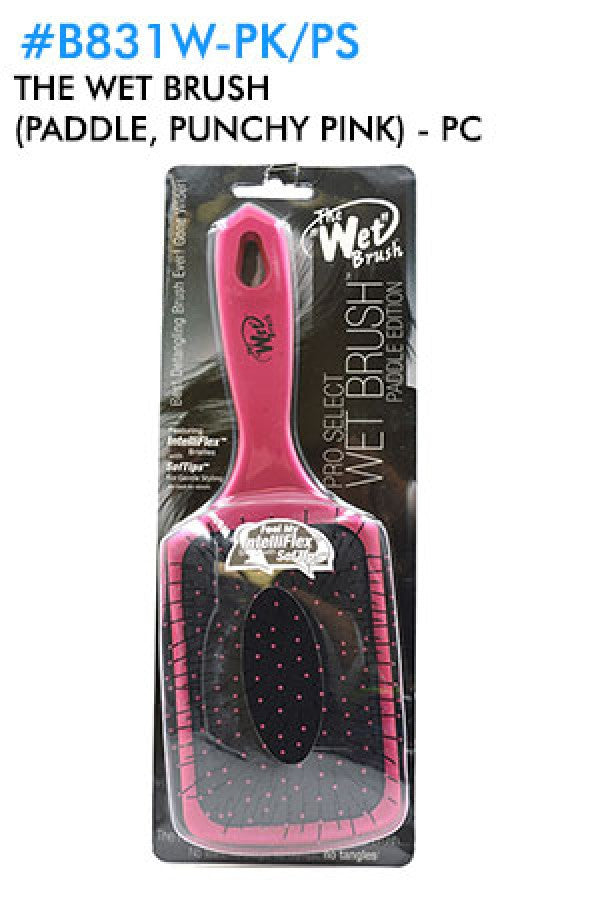 B831W-PK/PS The Wet Brush (Paddle, PUNCHY PINK) -pc