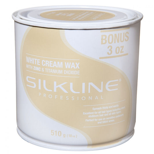 Silkline White Cream Wax W/Zin & Titanium 18oz. SL18CREMC