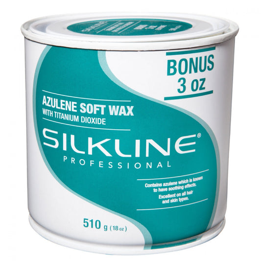 Silkline Azulene Soft Wax With Titanium 18oz. SL18AZULC
