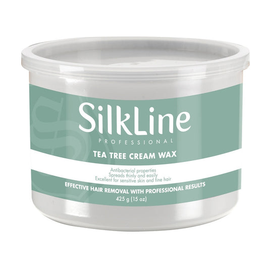 Silkline Tea Tree Cream Wax 425g/15oz - SLWTTREENC 33017