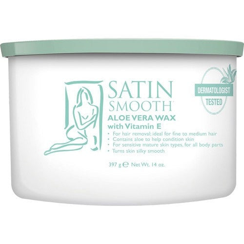Satin Smooth Aloe Vera Wax With Vitamin E 14 oz.SSW14AVG