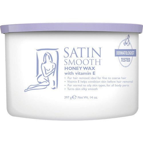 Satin Smooth Honey Wax With Vitamin E 14 oz. SSW14G