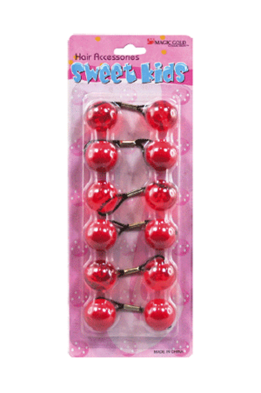 Magic Gold Bubble Round XL12 Red/Crystal Red 6/pk -pc