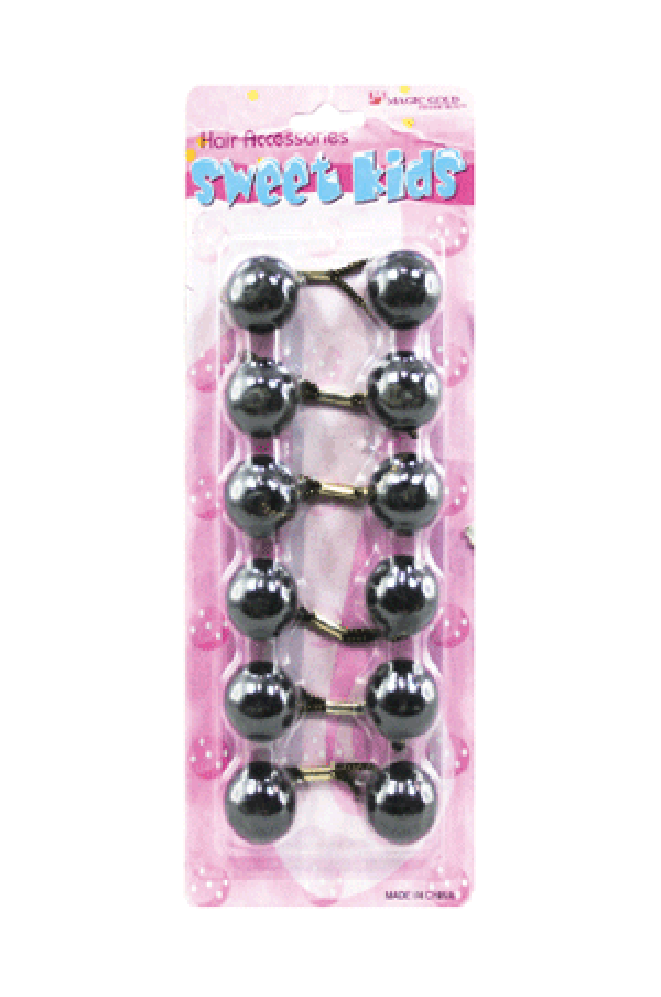 Magic Gold Bubble Round XL1 Black 6/pk -pc