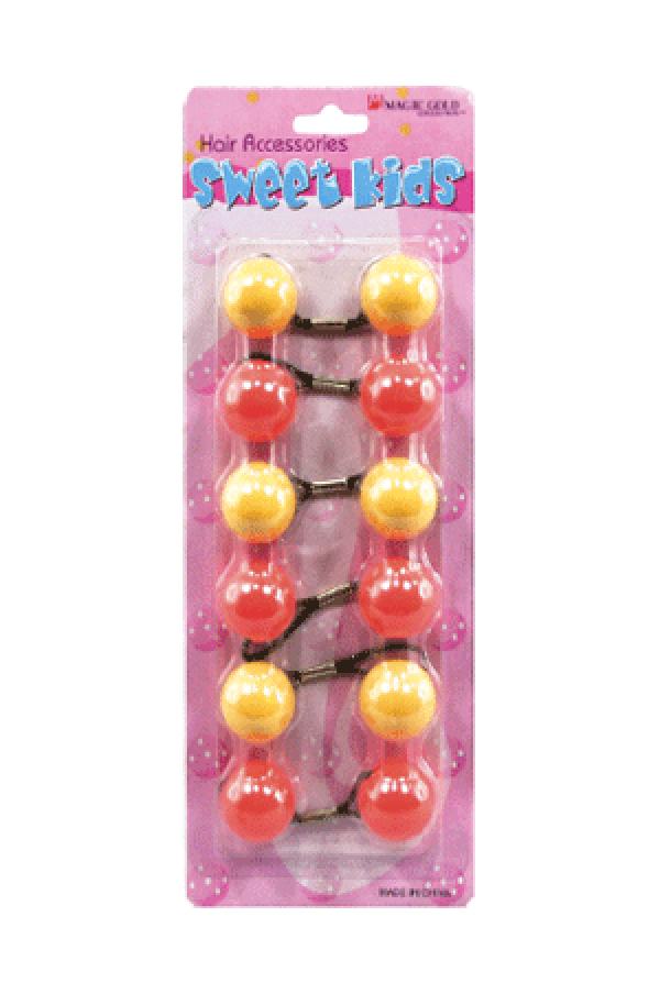 Magic Gold Bubble Round XL6 Orange/Yellow 6/pk -pc