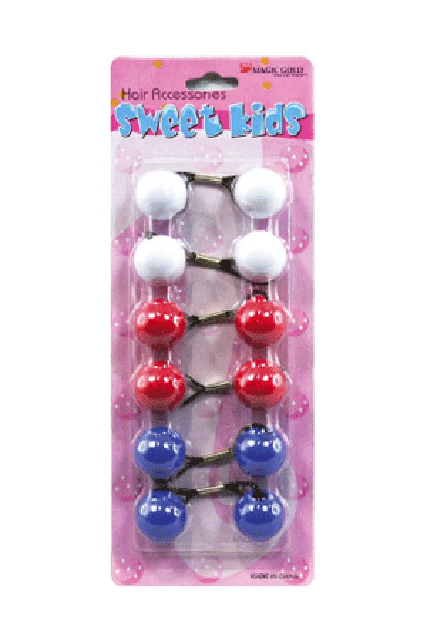 Magic Gold Bubble Round XL7 White/Red/Blue 6/pk -pc