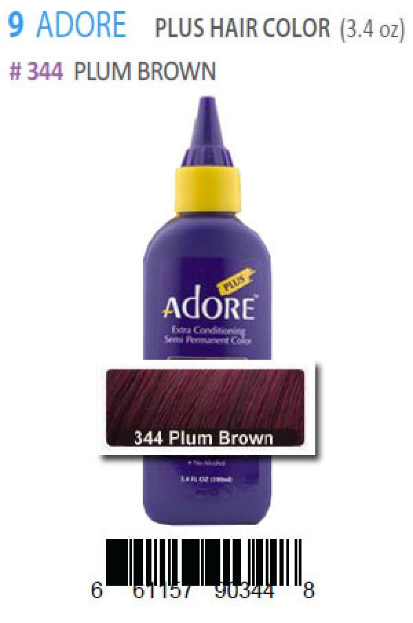 Adore-9 Plus Hair Color 344 Plum Brown