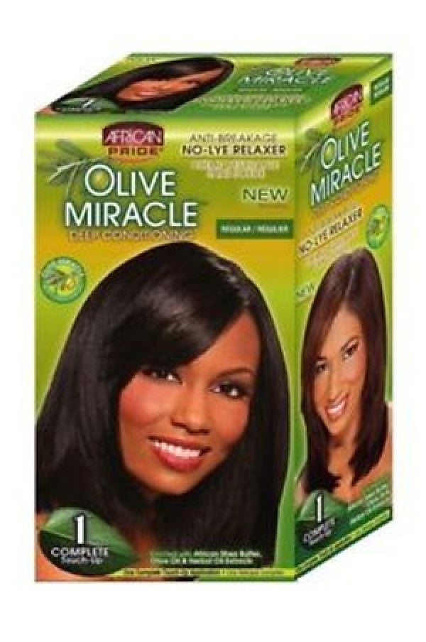 African Pride-72 Olive Miracle No Lye Relaxer1Touch/2AppReg