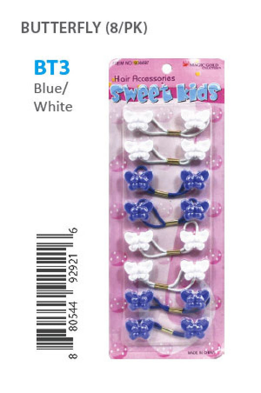 Magic Gold Bubble Butterflies BT3 Blue/White 8/pk -pc