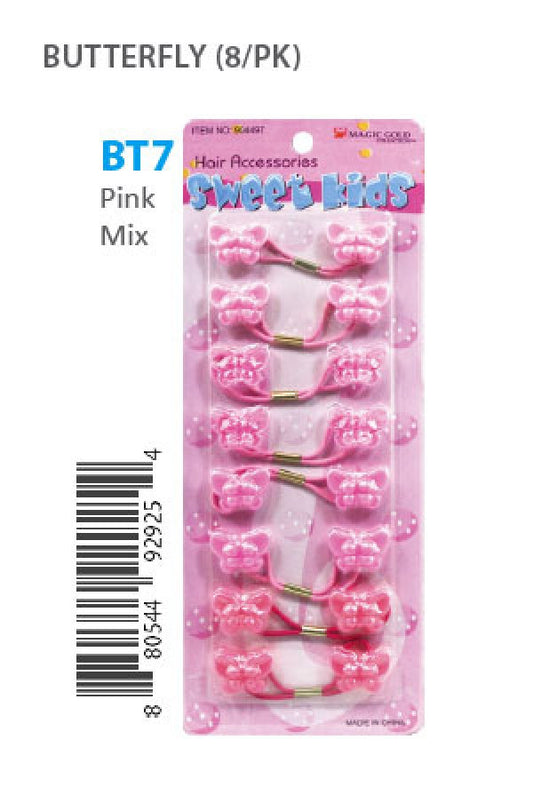 Magic Gold Bubble Butterflies BT7 Pink Mix 8/pk -pc