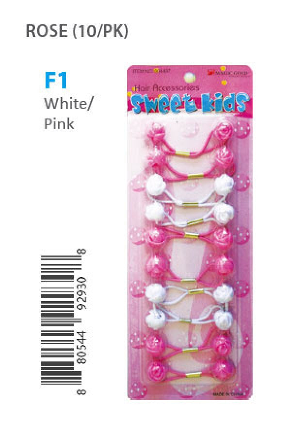 Magic Gold Bubble Rose F1 White/Pink 10/pk -pc