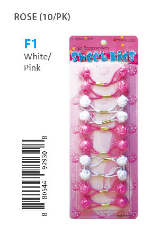 Magic Gold Bubble Rose F1 White/Pink 10/pk -pc
