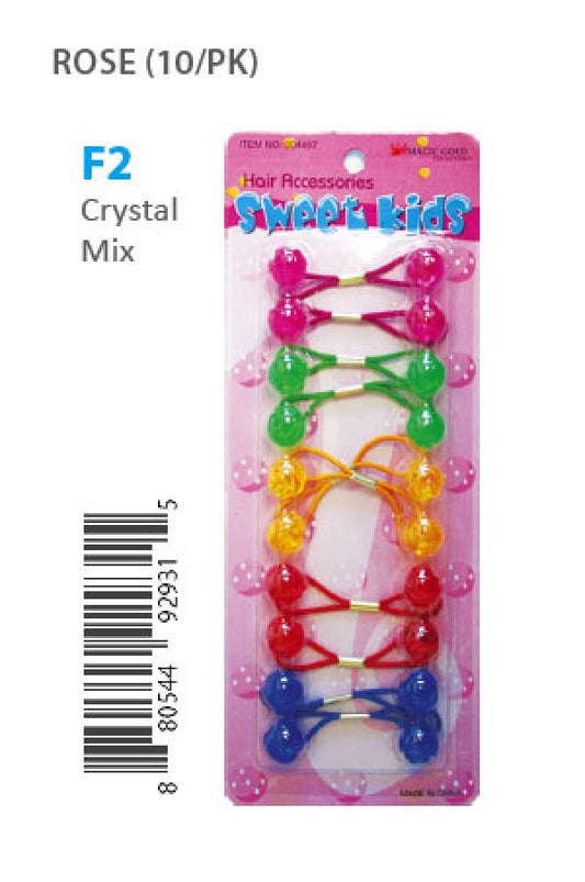 Magic Gold Bubble Rose F2 Crystal Mix 10/pk -pc