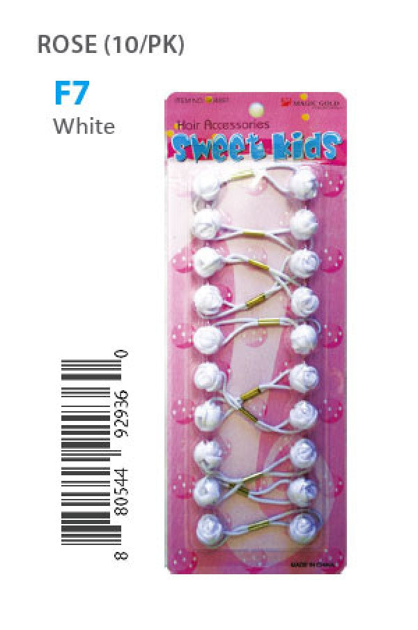 Magic Gold Bubble Rose F7 White 10/pk -pc