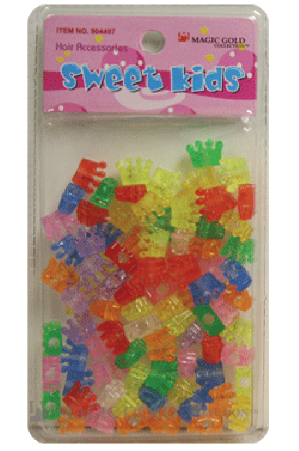 Magic Gold-1655 Plastic Bead Crown -Crystal Mix -pc