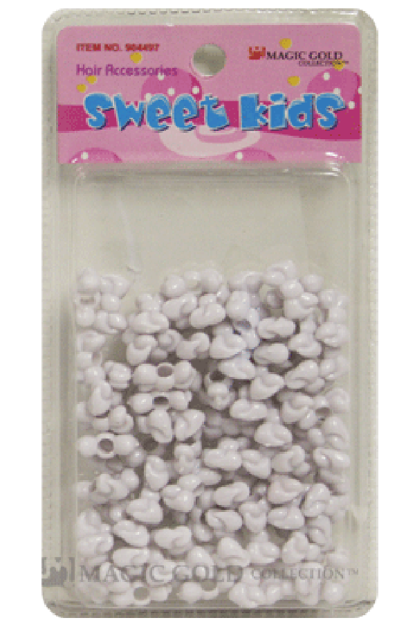 Magic Gold Plastic Bead Ribbon 1646 White - pc