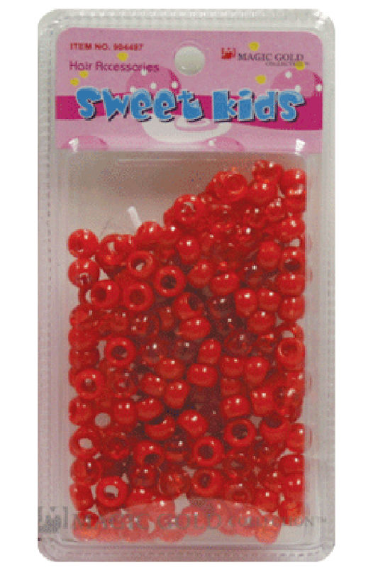 Magic Gold Plastic Bead (S) 1982 Red/Crystal Red - pc