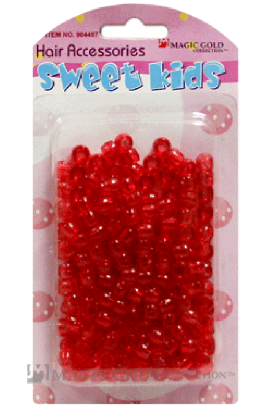 Magic Gold Plastic Bead (S) 1978 Crystal Red - pc