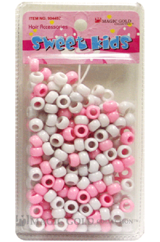 Magic Gold-1626 Plastic Bead (S) Pink/White