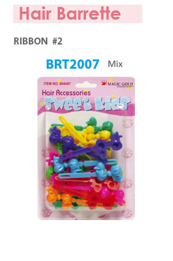 Magic Gold Barrette Ribbon 2 Mix BRT2007 -pc