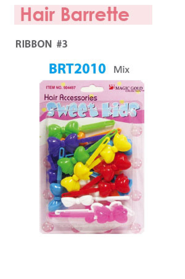 Magic Gold Barrette Ribbon 3 Mix BRT2010 -pc