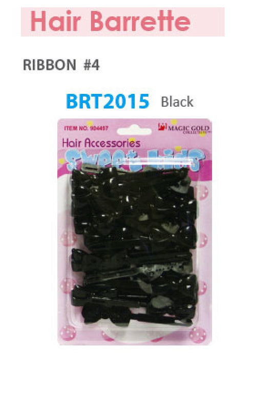 Magic Gold Barrette Ribbon 4 Black BRT2015 -pc