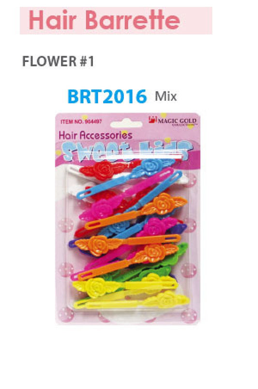 Magic Gold Barrette Flower 1 Mix BRT2016 -pc