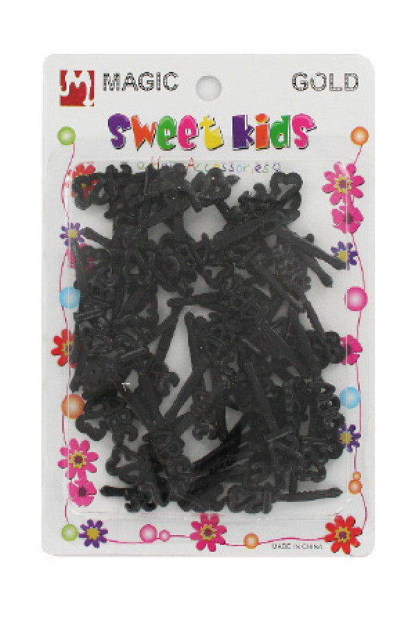 Magic Gold-BRT5088 Barrette ABC123 Black -pc