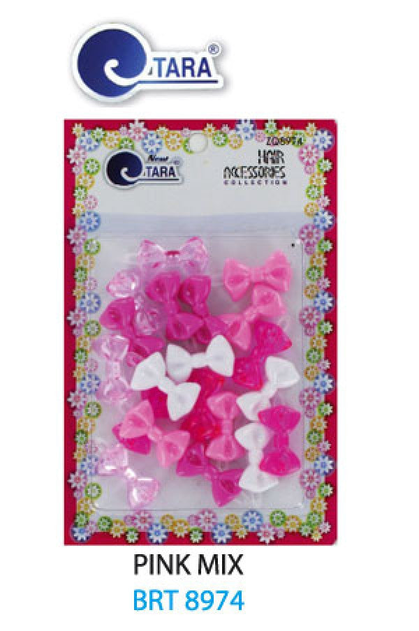 Tara Barrette Ribbon Pink Mix BRT8974 -pc