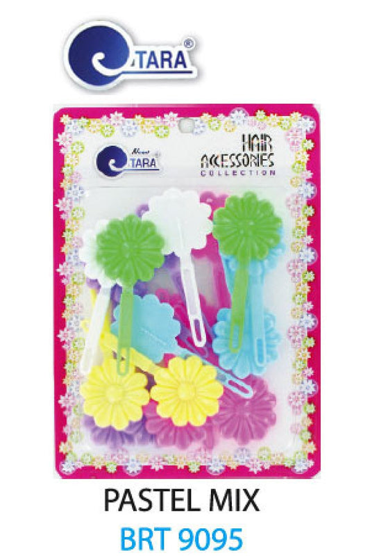 Tara Barrette Flower Pastel Mix BRT9095 -pc