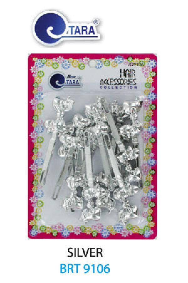 Tara Barrette Ribbon Silver BRT9106 -pc