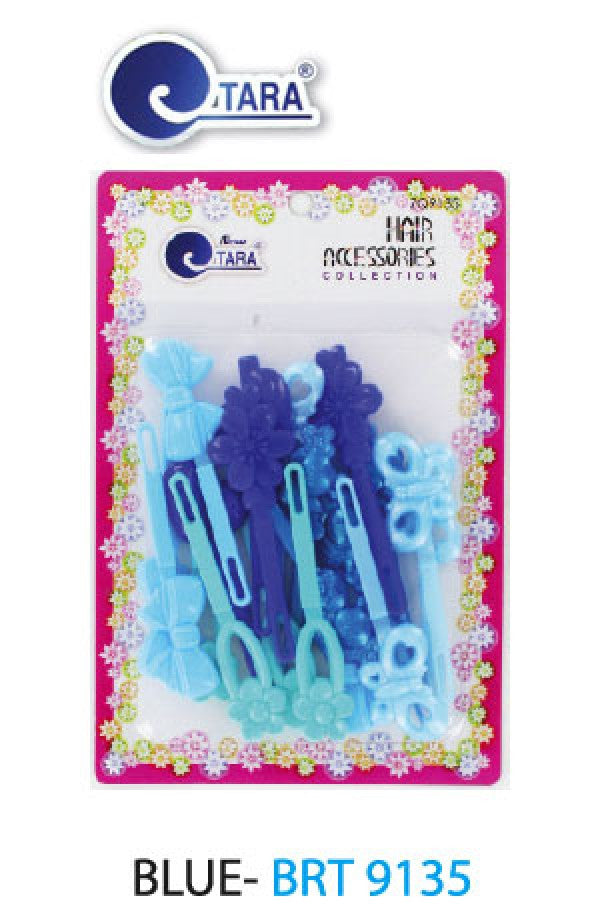 Tara Barrette Asst Shape Blue BRT9135 -pc