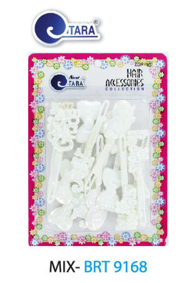 Tara Barrette Asst Shape White BRT9168 -pc