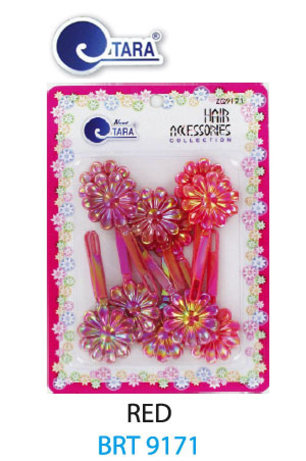 Tara Barrette Flower Red BRT9171 -pc
