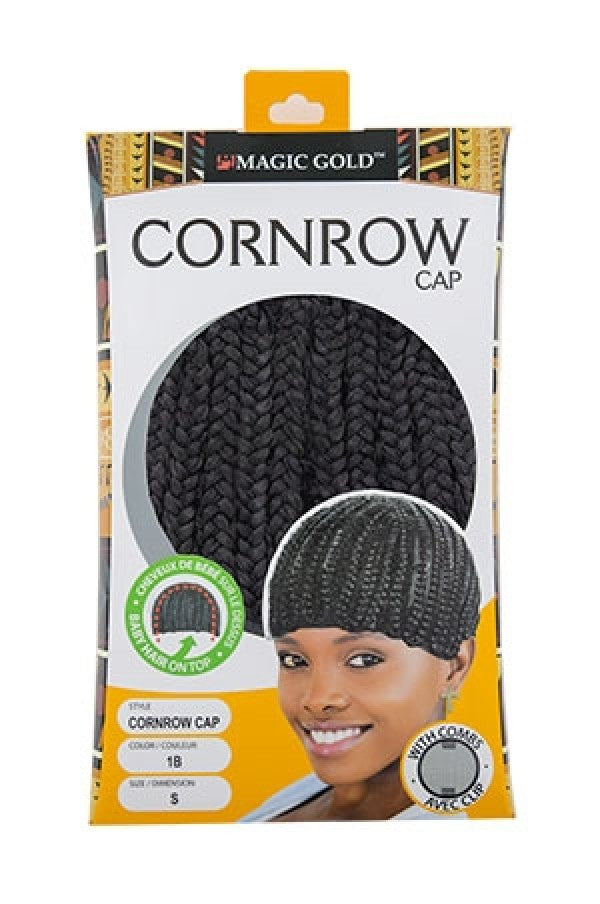 Magic Gold Cornrow Cap -Baby Hair On Top 1B (S) - pc