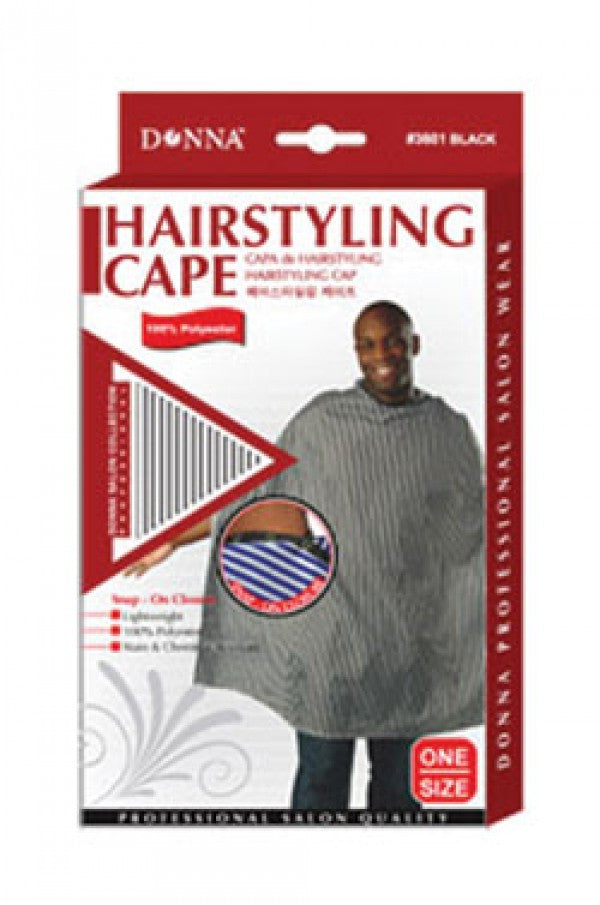 Donna Hairstyling Cape Snap Closure - One Size