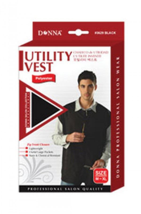 Donna Zip Front Closure Barbar Utility Vest - M-XL