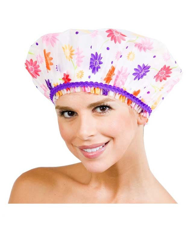 HIPSTER SHOWER CAP FLOWER POWER