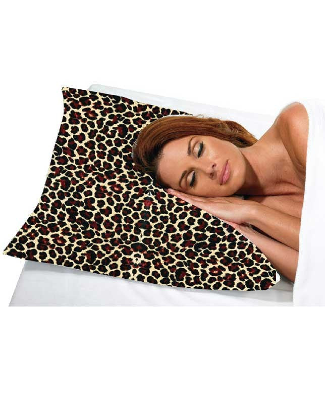 123 SATIN PILLOW CASE LEOPARD