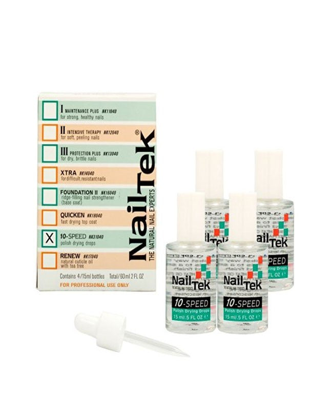 NAIL TEK 10 SPEED DROPS 4 X 15ml