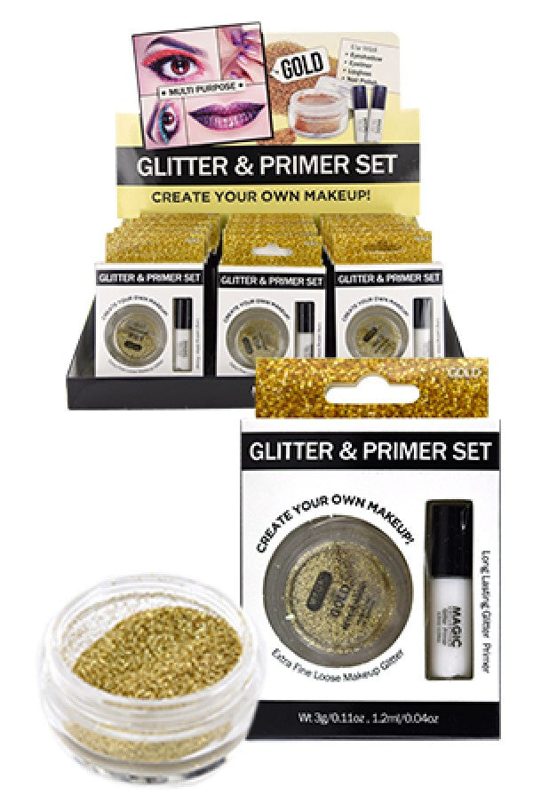 Magic Glitter & Primer set EYE1013GOLD (18pcs) -ds