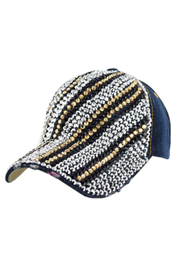 69861 Fashion Rhinestone Cap -pc