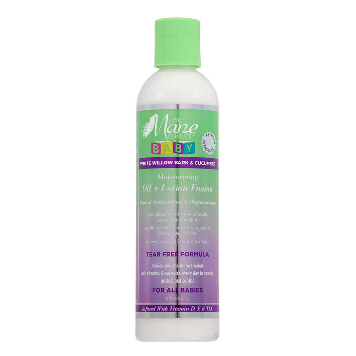 THE MANE CHOICE White Willow Bark & Cucumber Baby Moisturizing Body Oil & Lotion(8oz)