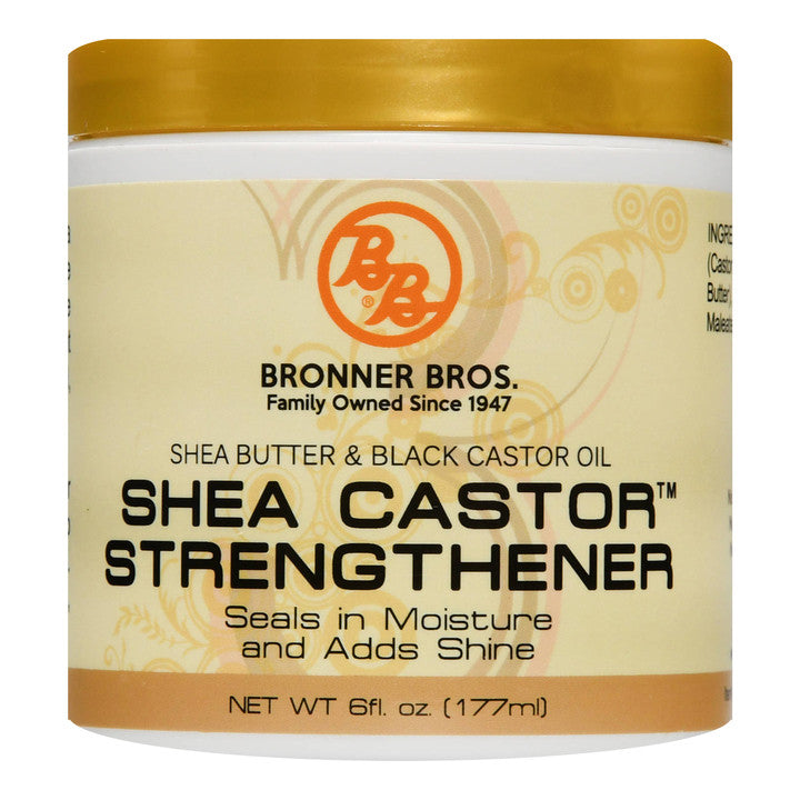 BRONNER BROTHERS Shea Butter & Black Castor Oil Shea Castor Strengthener (6oz)