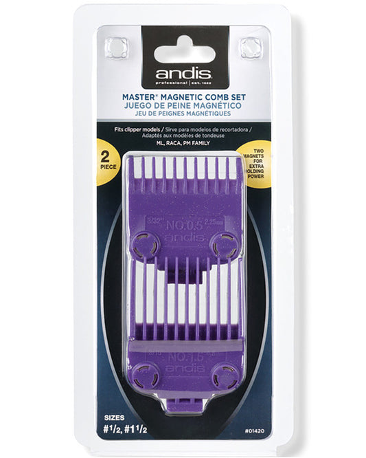 ANDIS Master Magnetic Comb Set (No. 0.5 & 1.5 / 2.25mm & 4.5mm)