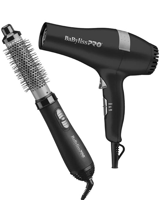BABYLISS PRO Styling Duo (1875W Ceramic Dryer + 1-1/4inch Hot Air Styler) #BAB3STYLEPPC