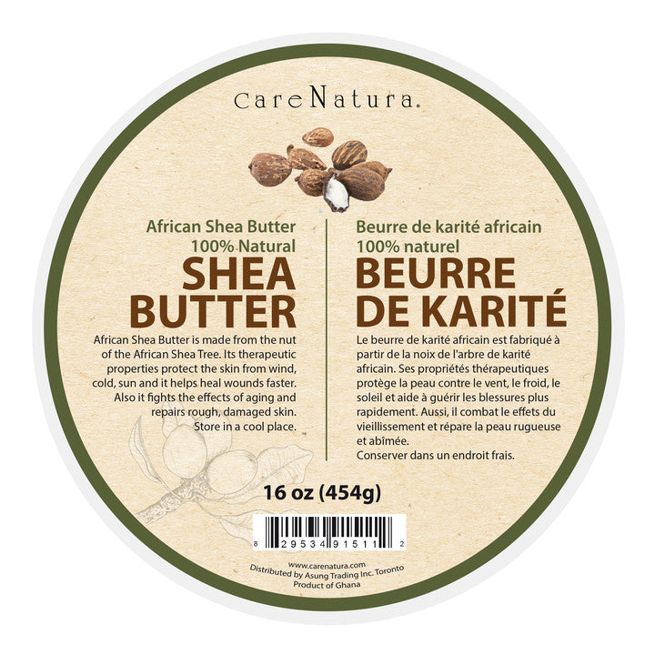 CARE NATURA 100% Natural Pure White African Shea Butter (16oz)