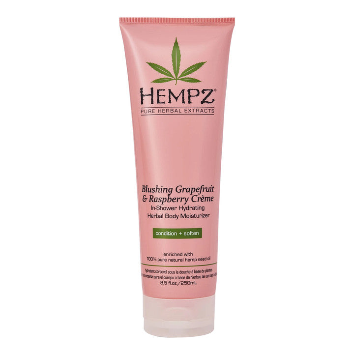 HEMPZ Blushing Grapefruit & Raspberry Creme In-Shower Hydrating Herbal Body Moisturizer (8.5oz)